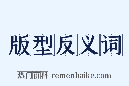 版型反义词是什么意思的图片
